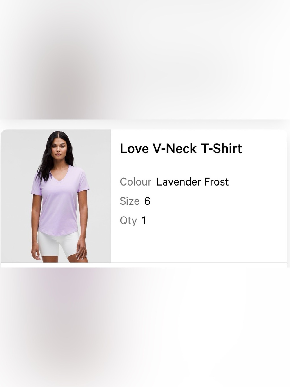 Lululemon Love V-neck in Lavender Frost